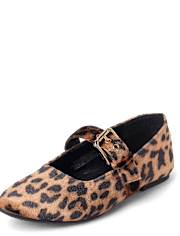 Girls Leopard Mary Jane Shoes