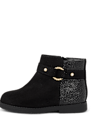 Bottines à fausses perles pour petites filles