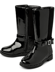 Toddler Girls Rhinestone Bow Boots