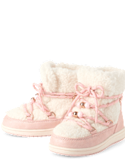 Toddler Girls Sherpa Bungee Booties
