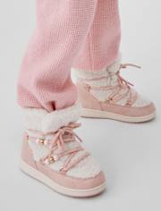 Toddler Girls Sherpa Bungee Booties