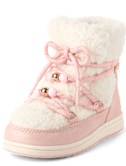 Toddler Girls Sherpa Bungee Booties
