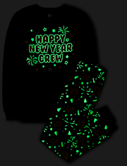 Adult Matching Family Glow New Year Cotton Pajamas