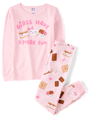Girls S'more Snug Fit Cotton Pajamas