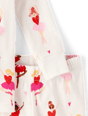 Baby And Toddler Girls Ballerina Snug Fit Cotton Pajamas