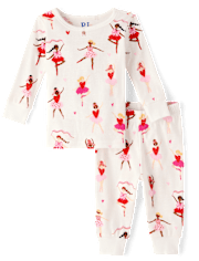 Baby And Toddler Girls Ballerina Snug Fit Cotton Pajamas