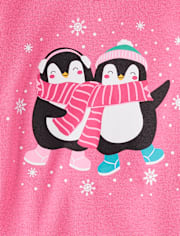 Baby And Toddler Girls Penguin Snug Fit Cotton Pajamas