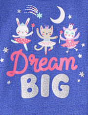 Baby And Toddler Girls Critter Ballerina Snug Fit Cotton Pajamas