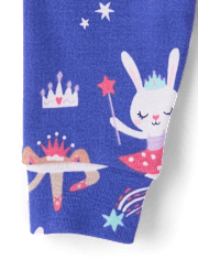 Baby And Toddler Girls Critter Ballerina Snug Fit Cotton Pajamas