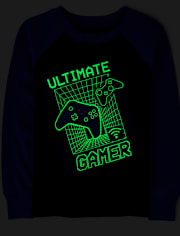 Boys Glow Gamer Snug Fit Cotton Pajamas