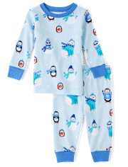 Baby And Toddler Boys Winter Animal Snug Fit Cotton Pajamas