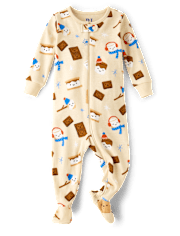 Baby And Toddler Boys Winter S'mores Snug Fit Cotton Footed One Piece Pajamas