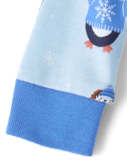 Pyjama une pièce en coton à pieds, motif animaux d'hiver, pour bébés et petits garçons