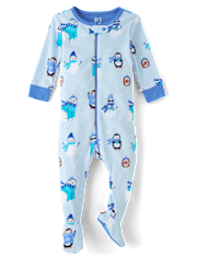 Baby And Toddler Boys Winter Critter Snug Fit Cotton Footed One Piece Pajamas