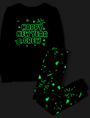 Kids Matching Family Glow New Year Cotton Pajamas