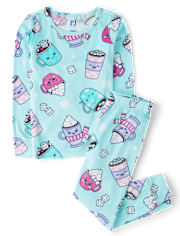 Girls Hot Cocoa Mug Velour Pajamas