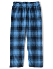 Boys Plaid Microfleece Pajama Pants