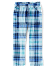 Boys Plaid Microfleece Pajama Pants