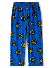 Boys Happy Face Microfleece Pajama Pants
