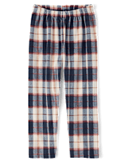 Boys Plaid Microfleece Pajama Pants