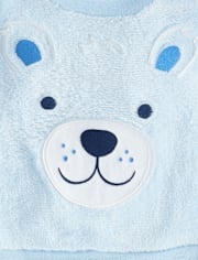 Baby And Toddler Boys Embroidered Polar Bear Pajamas - Cozy Fleece