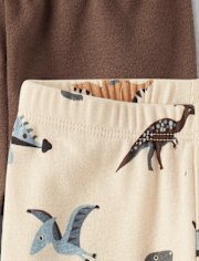 Baby Boys Dino Pants 2-Pack