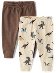 Baby Boys Dino Pants 2-Pack