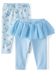 Baby Girls Floral Tutu Leggings 2-Pack