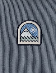 Baby And Toddler Embroidered Patch Sueded Rib 2-Piece Outfit Set