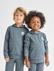 Ensemble 2 pièces en suède côtelé avec patch brodé pour bébé et tout-petit