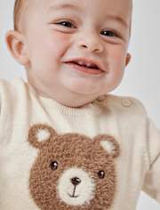 Baby Boys Intarsia Bear Sweater 2-Piece Playwear Set
