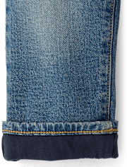 Baby And Toddler Boys Lined Roll Cuff 90s Loose Jeans