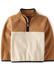 Toddler Boys Colorblock Microfleece Half Zip Pullover