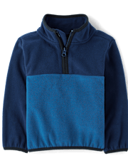 Toddler Boys Colorblock Microfleece Half Zip Pullover