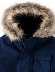 Parka utilitaire mi-lourde doublée en microfibre polaire pour bébé et tout-petit