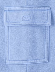 Baby And Toddler Garment Dyed Premium Fleece Cargo Lounge Pants
