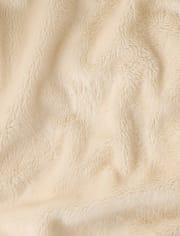 Doudoune à capuche doublée de fausse fourrure pour bébé et tout-petit