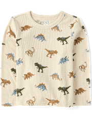 Baby And Toddler Boys Print Thermal Top
