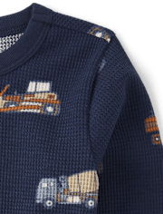 Baby And Toddler Boys Print Thermal Top