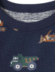 Baby And Toddler Boys Print Thermal Top