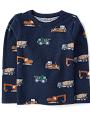 Baby And Toddler Boys Print Thermal Top