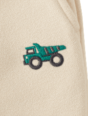 Baby And Toddler Boys Embroidered Premium Fleece Wide Leg Sweatpants