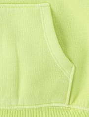 Baby And Toddler Garment Dyed Premium Fleece Zip Up Hoodie