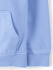 Baby And Toddler Garment Dyed Premium Fleece Zip Up Hoodie