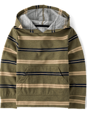 Baby And Toddler Boys Striped Hooded Top