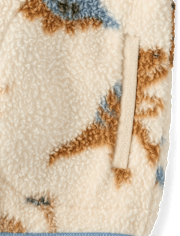 Baby And Toddler Boys Dino Sherpa Zip Up Jacket