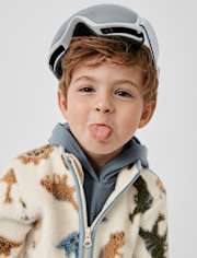 Baby And Toddler Boys Dino Sherpa Zip Up Jacket