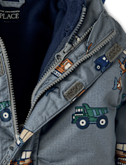 Toddler Boys Print 3 In 1 Jacket