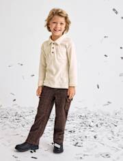 Baby And Toddler Boys Plaid Luxe Cozy Knit Baggy Cargo Pants