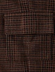 Baby And Toddler Boys Plaid Luxe Cozy Knit Baggy Cargo Pants